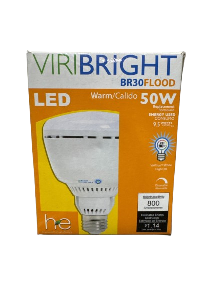 50W Equivalent BR30 E26 High Efficiency Warm White 2700k LED Bulb