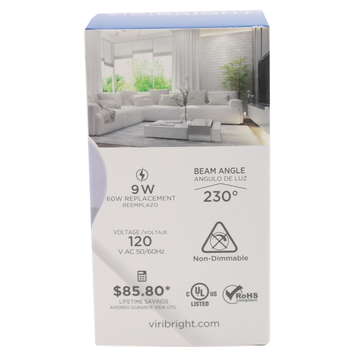 A19 LED Bulb, GU24, 9.5W, 800 Lumens - 6000K (6 Pack)