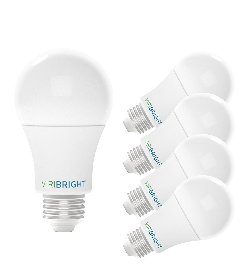 Viribright® A19 LED Bulb 60W Equivalent, 800 Lumens, Dimmable, CEC, Title 20, E26 Daylight 6500K (4 Pack)