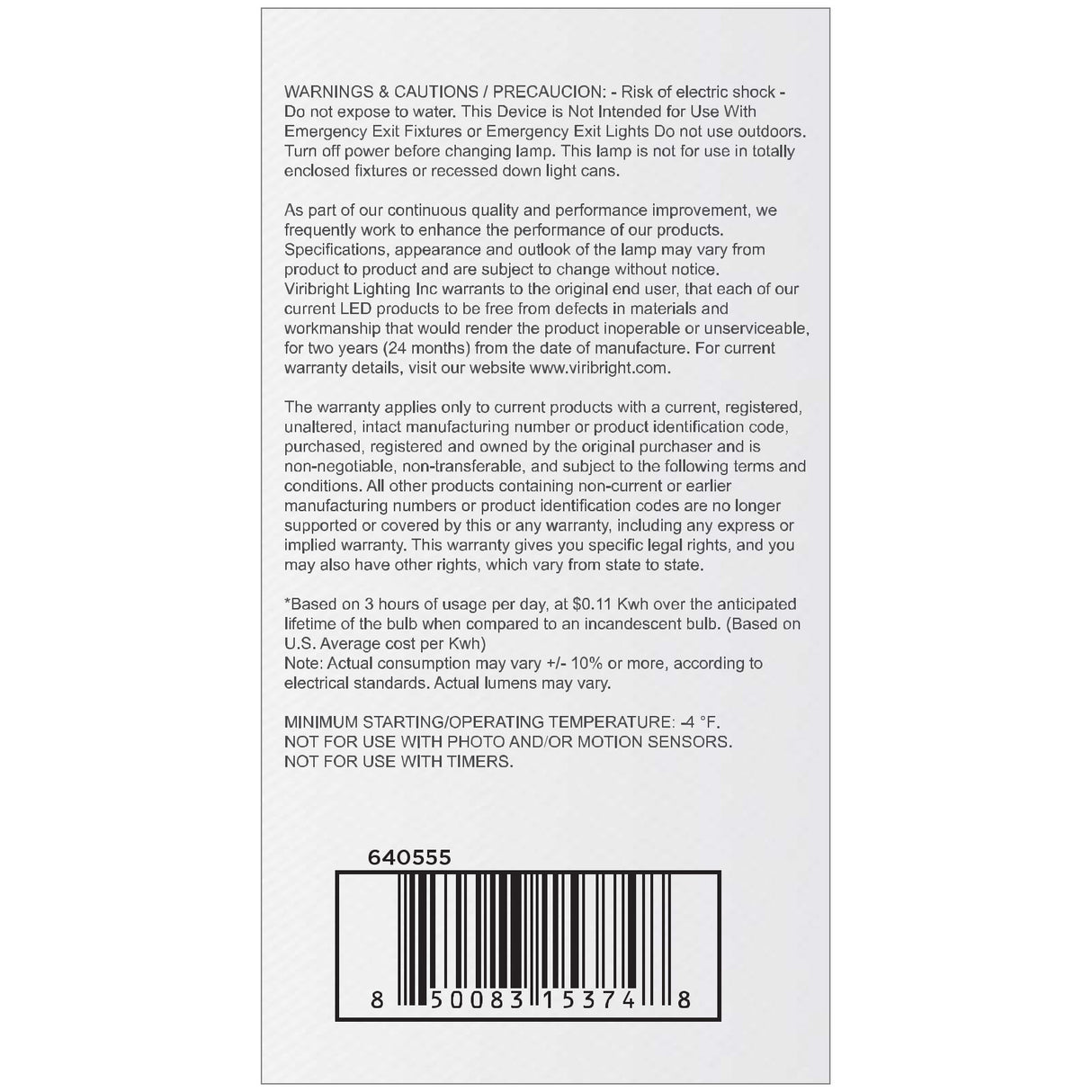 Viribright® A19 LED Bulb, GU24, 9.5W, 800 Lumens, CEC, Energy Star, Dimmable