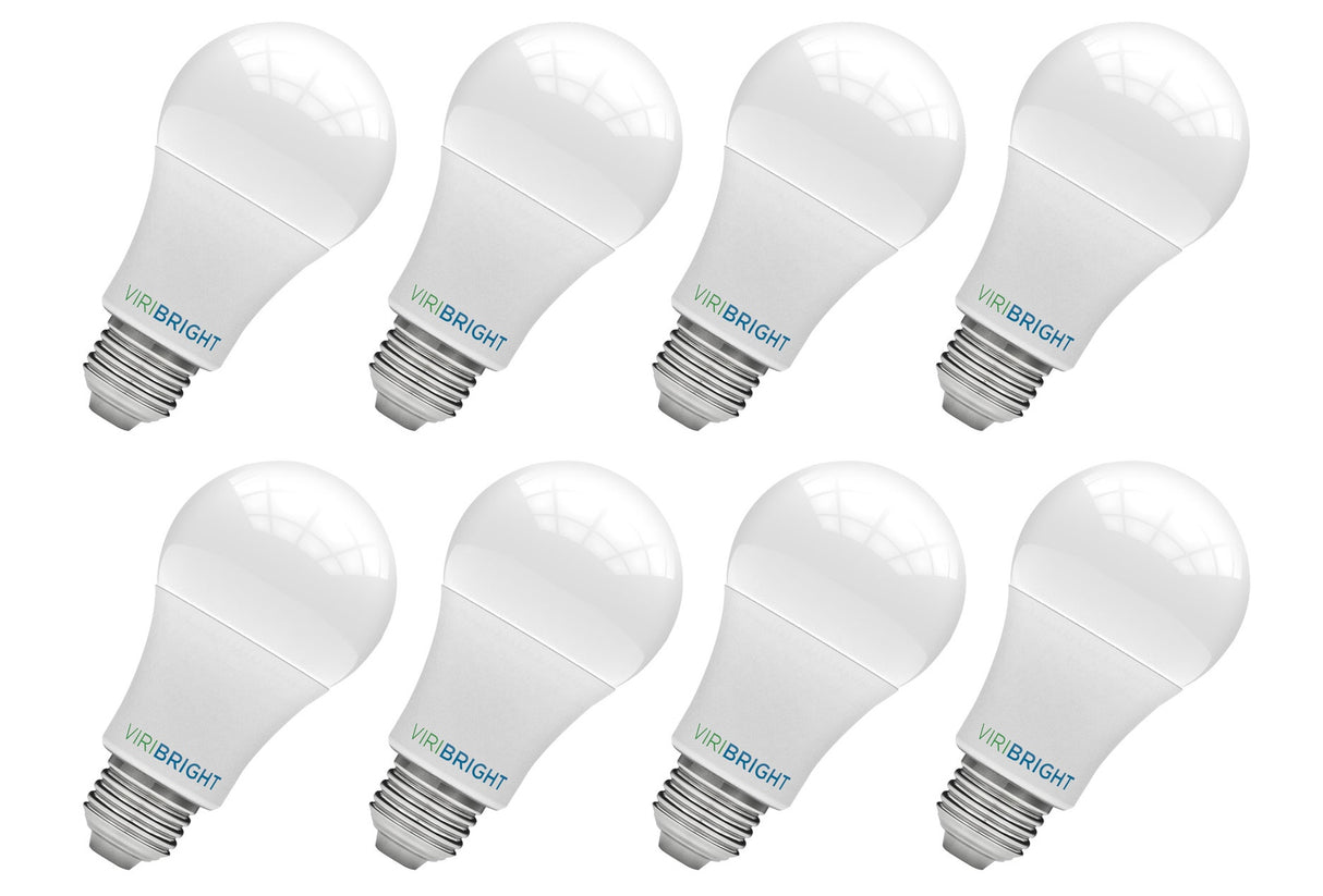 Viribright® A19 LED Bulb, E26, Screw Base, 60W, Dimmable, 810 Lumens, CEC, 90+ CRI (4 Pack)