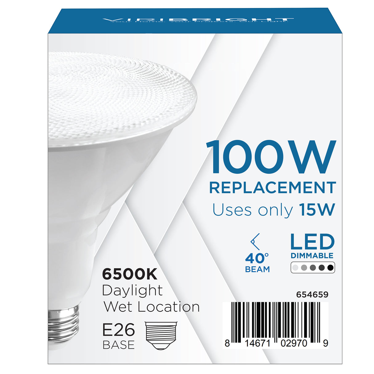 PAR38 LED Bulb, 1500 Lumens T20, Dimmable, cETLUS, IP20