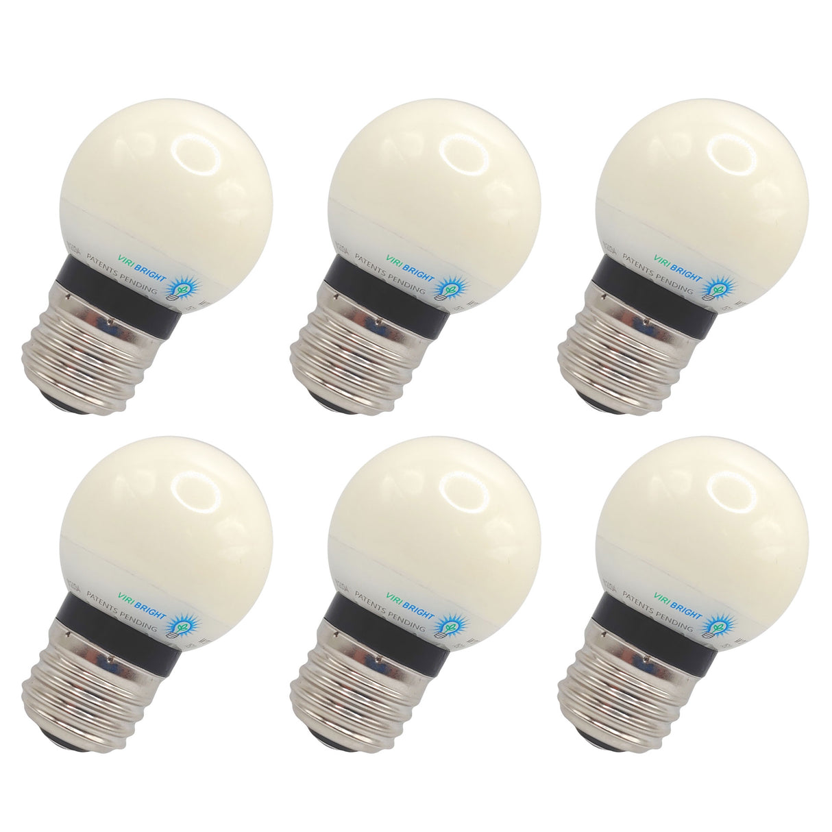 2W G15 Frosted Globe LED Bulb – 2700K Warm White, 180lm, E26 Base, Non-Dimmable, 6-Pack