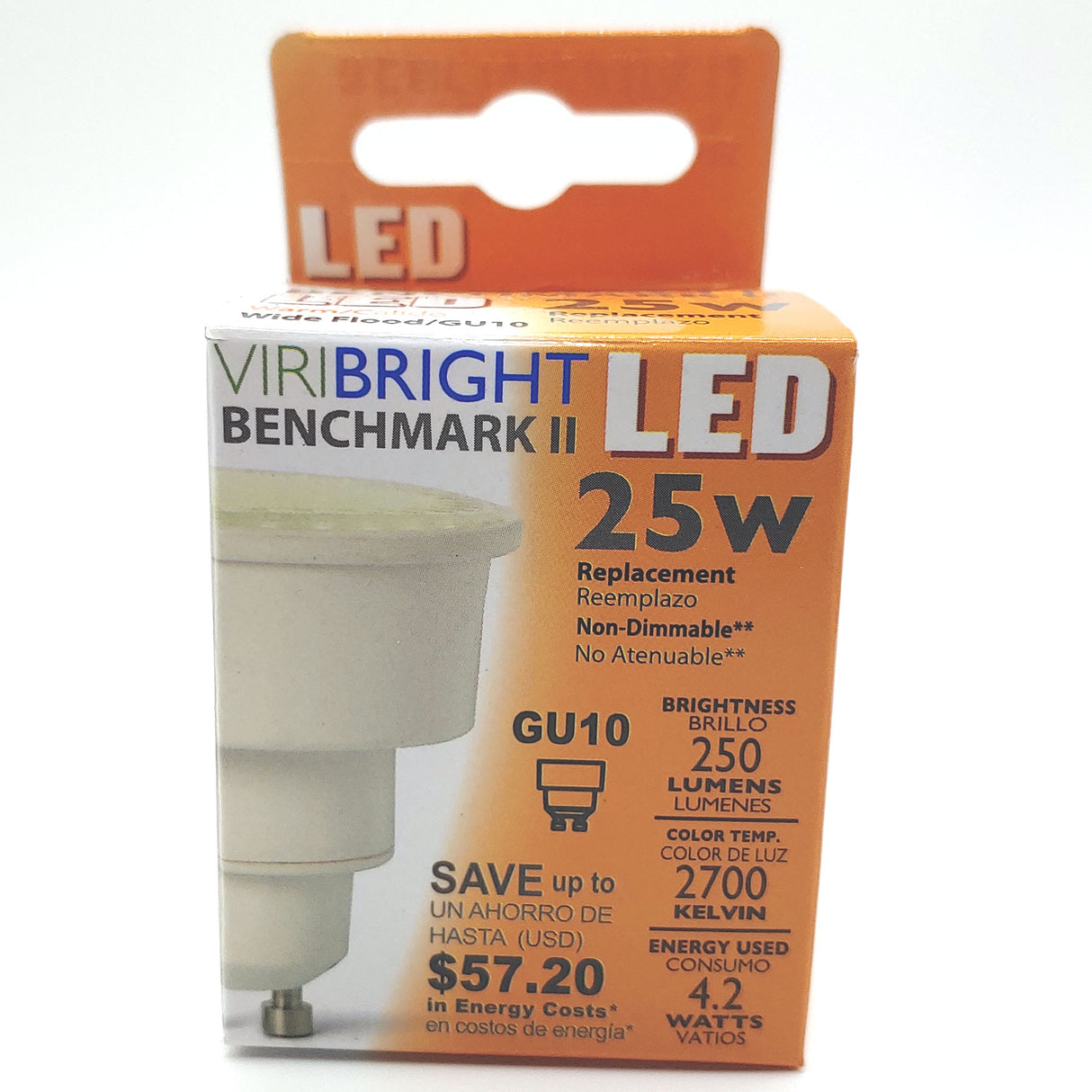 MR16 GU10 LED Bulb – 25W Equivalent, 2700K, Indoor Wide Flood
