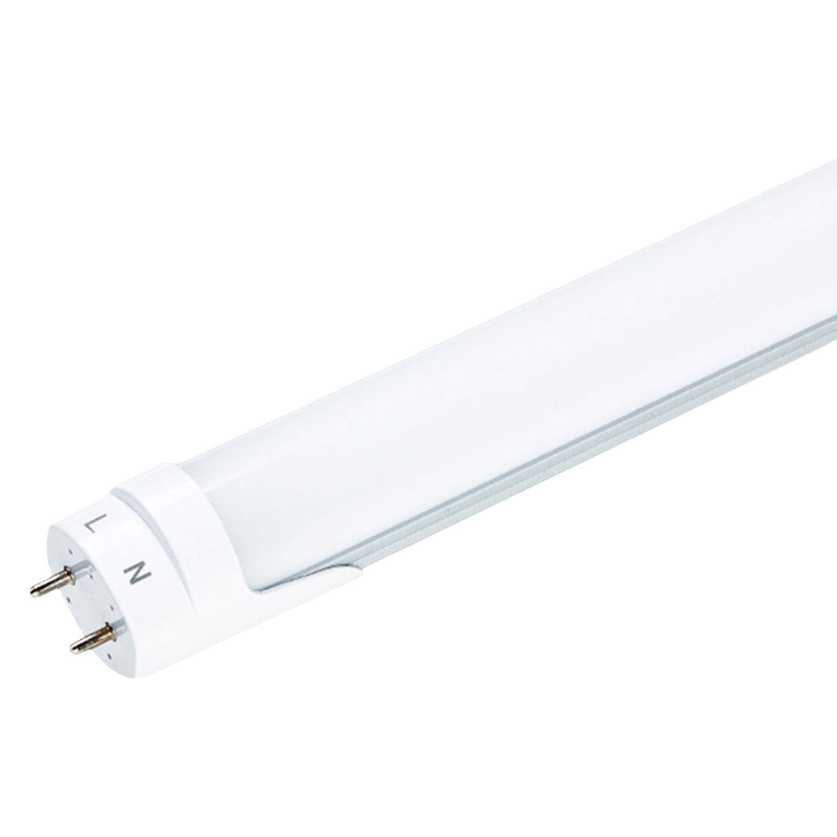 High Output T8 Frosted Adjustable LED Tube – 24W, 5’, Daylight 6000K, 2400lm, >80 CRI, 140° Beam, Single-End Powered, Non-Dimmable, Retrofit
