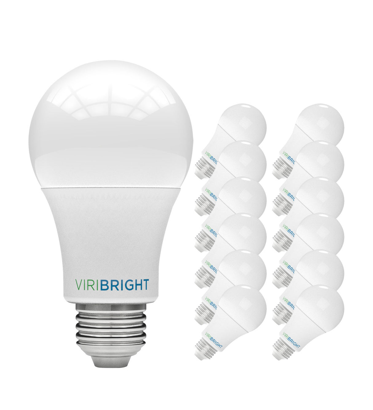 Viribright® A19 LED Bulb, E26, Screw Base, 60W, Dimmable, 810 Lumens, CEC, 90+ CRI (4 Pack)