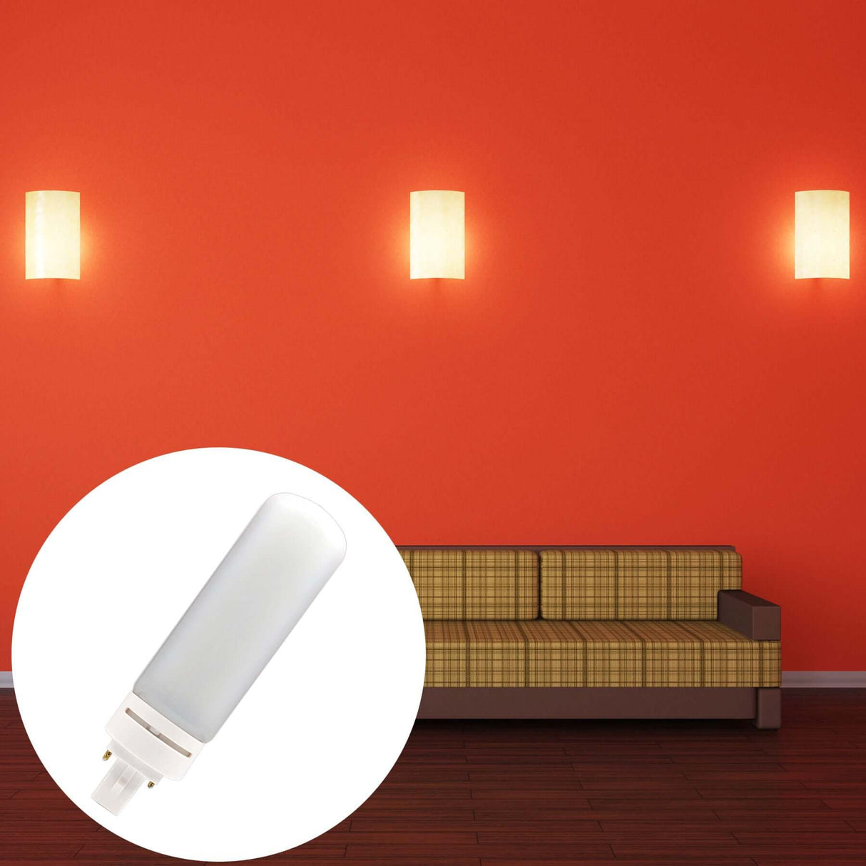 Viribright - 13-18 Watt Equivalent PL Lamp G24D-2P (2-Pin) Benchmark II Vertical LED Light Bulb - 750162