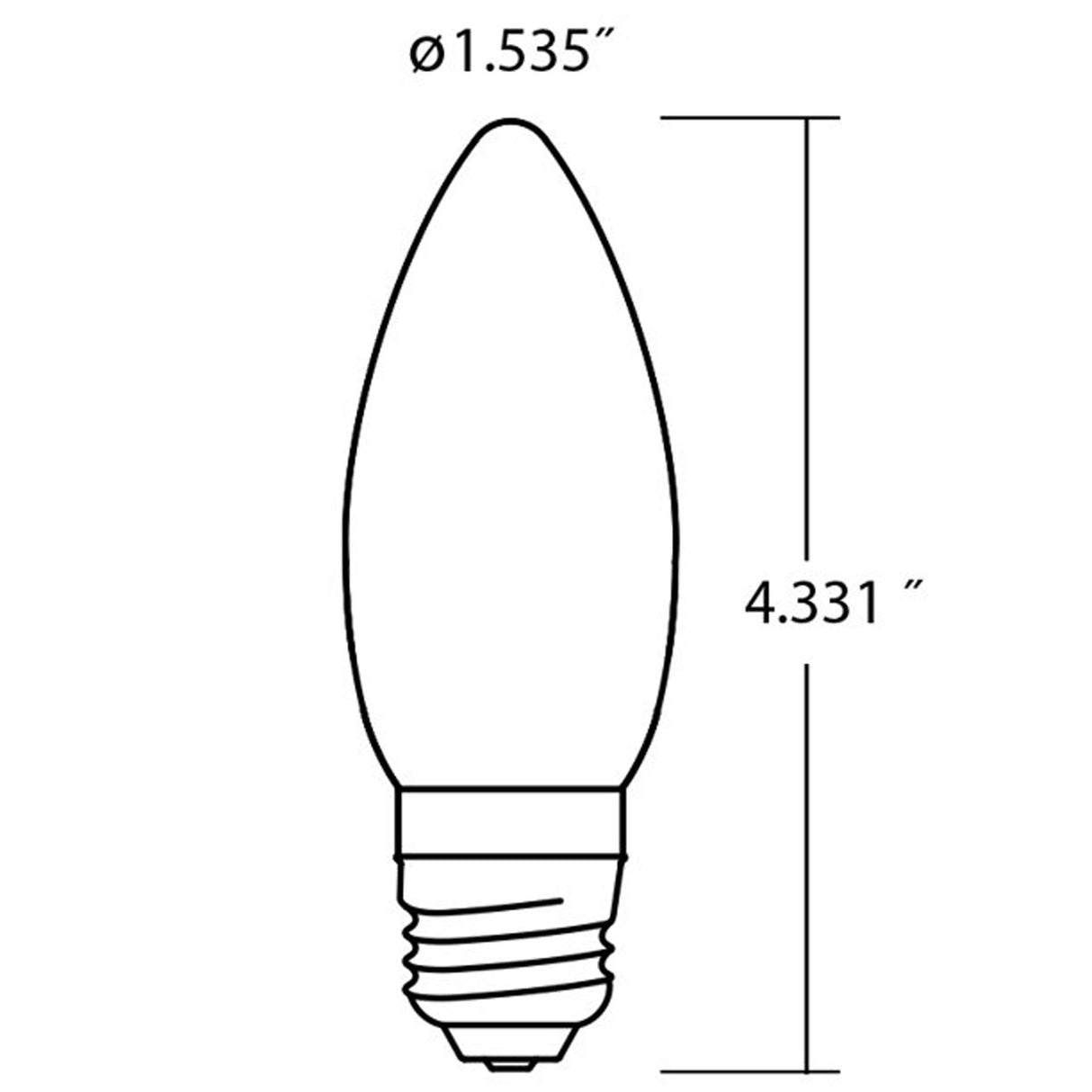 40-Watt Equivalent B11 E26 Frosted LED Light Bulb