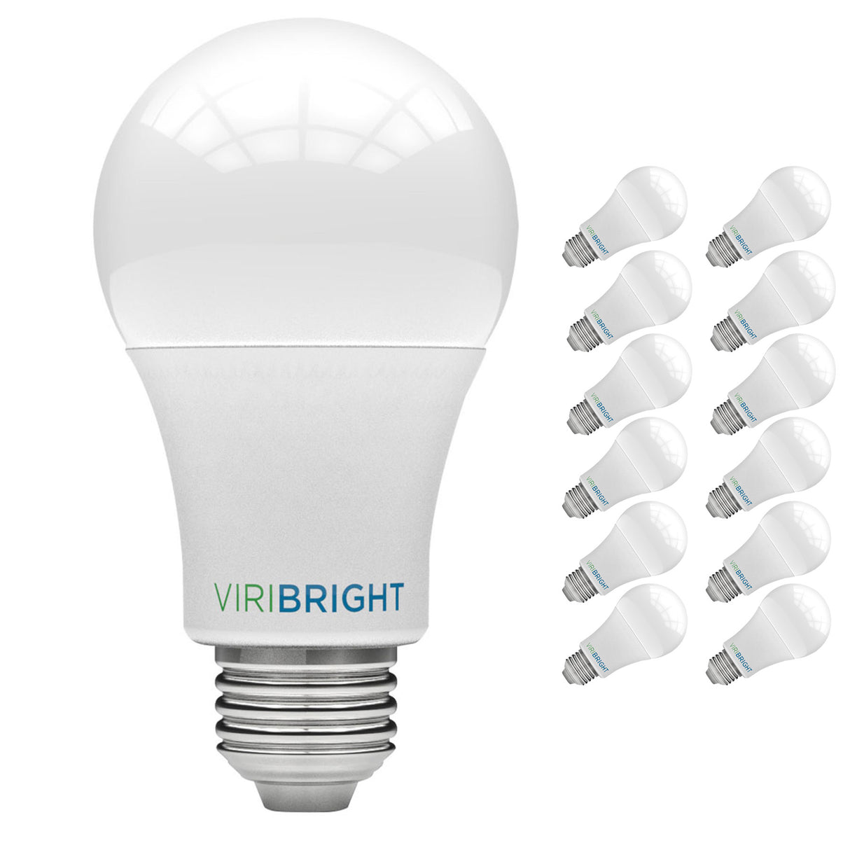 Viribright® A19 LED Bulb, ECO, 8.5W, Non-Dimmable, Cool White 4000K