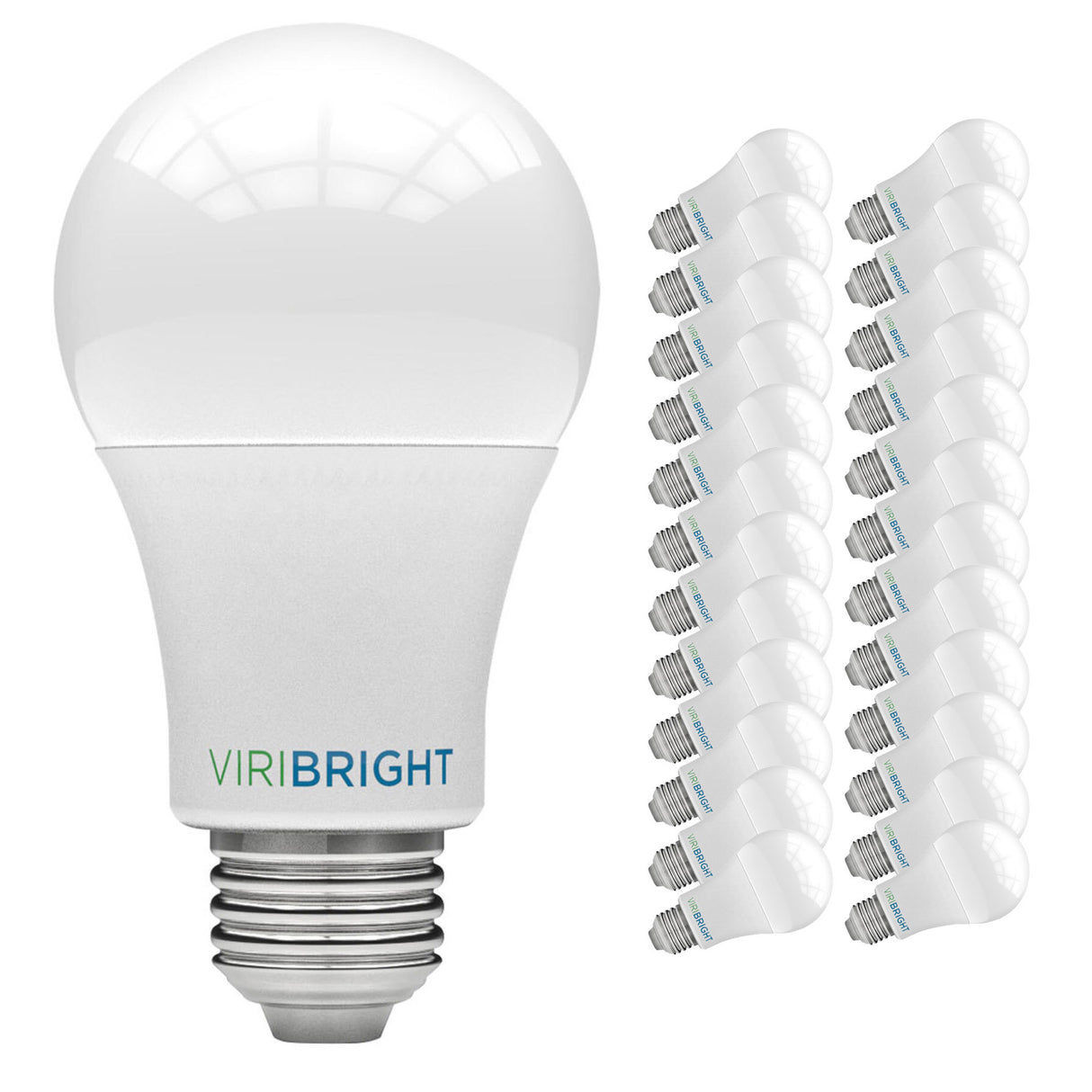 Viribright® A19 LED Bulb, E26, Screw Base, 60W, Dimmable, 810 Lumens, CEC, 90+ CRI (4 Pack)