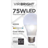 Viribright® A19 LED Bulb, 12W, 1100 Lumens, Dimmable, CEC