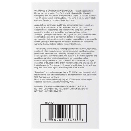 Viribright® A19 LED Bulb, 12W, Dimmable, CEC, Title 20, 1100 Lumens, Cool White 4000K