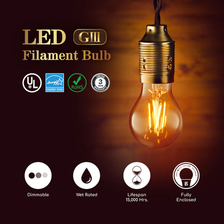 40-Watt Equivalent A15 Dimmable Clear Glass Filament LED Light Bulbs (4 Pack)