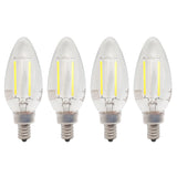 Viribright® B11 LED Candelabra Bulb, E12, Filament, Dimmable, CEC, 90+ CRI, Warm White 2700K