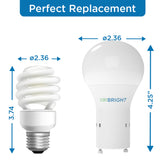 Viribright® A19 GU24 Twist & Lock LED Bulb, 60W Equivalent, 800 Lumens, Non-Dimmable