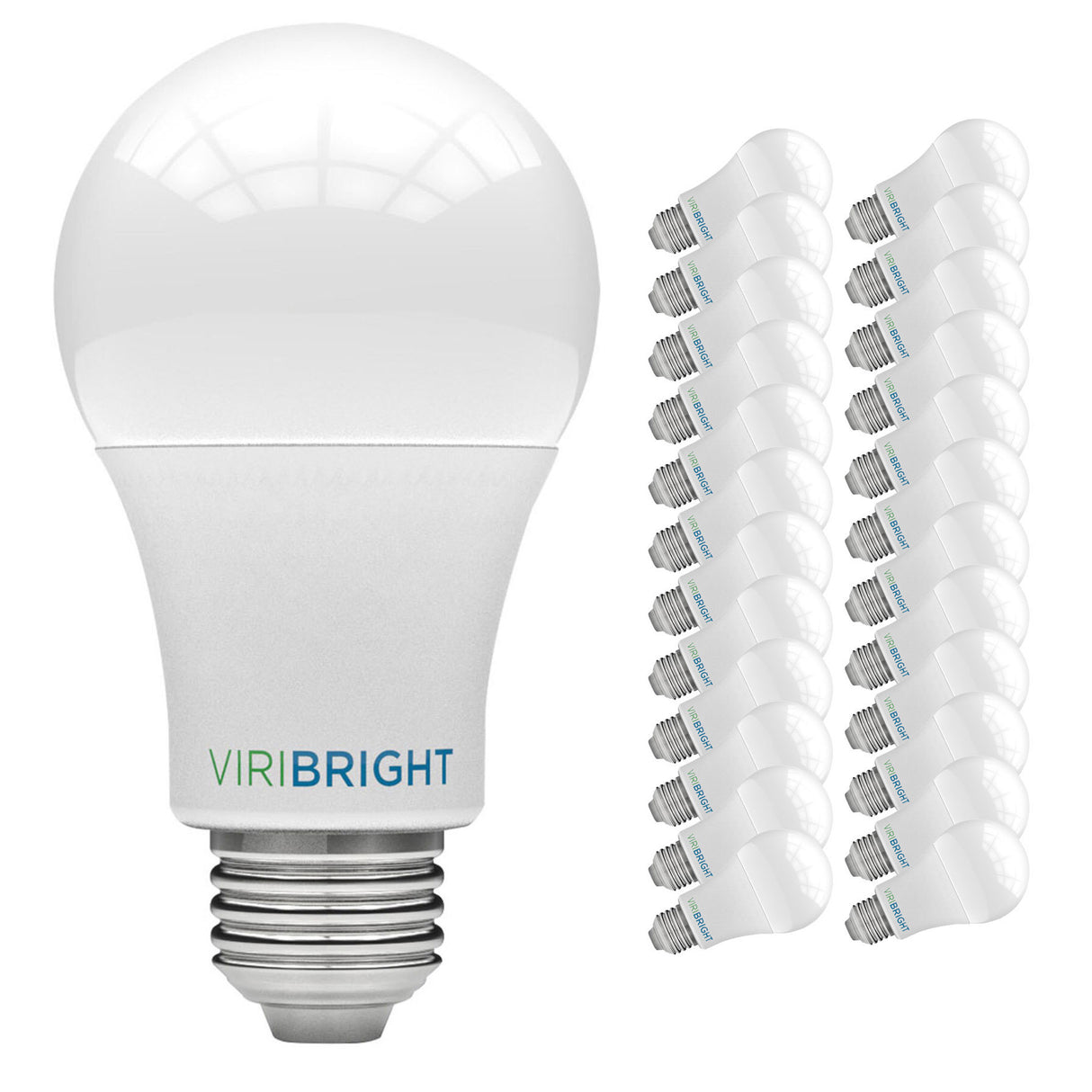 Viribright® A19 LED Bulb, E26, Screw Base, 60W Equivalent, 800 Lumens, Non-Dimmable (4 Pack)