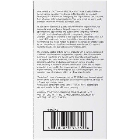 Viribright® A19 LED Light Bulb, E26, Screw Base, 60W Equivalent, Non-Dimmable, CEC, 90+ CRI, 5CCT