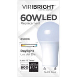 Viribright® A19 LED Bulb, GU24, 9.5W, 800 Lumens, CEC, Energy Star, Dimmable
