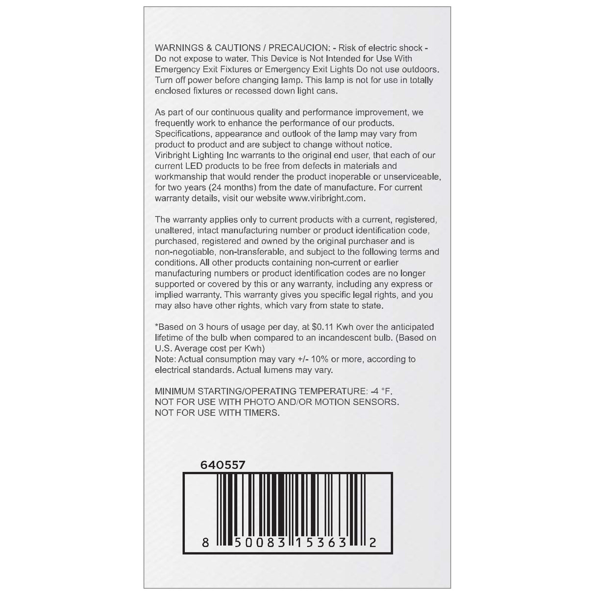 Viribright® A19 LED Bulb, GU24, 9.5W, 800 Lumens, CEC, Energy Star, Dimmable