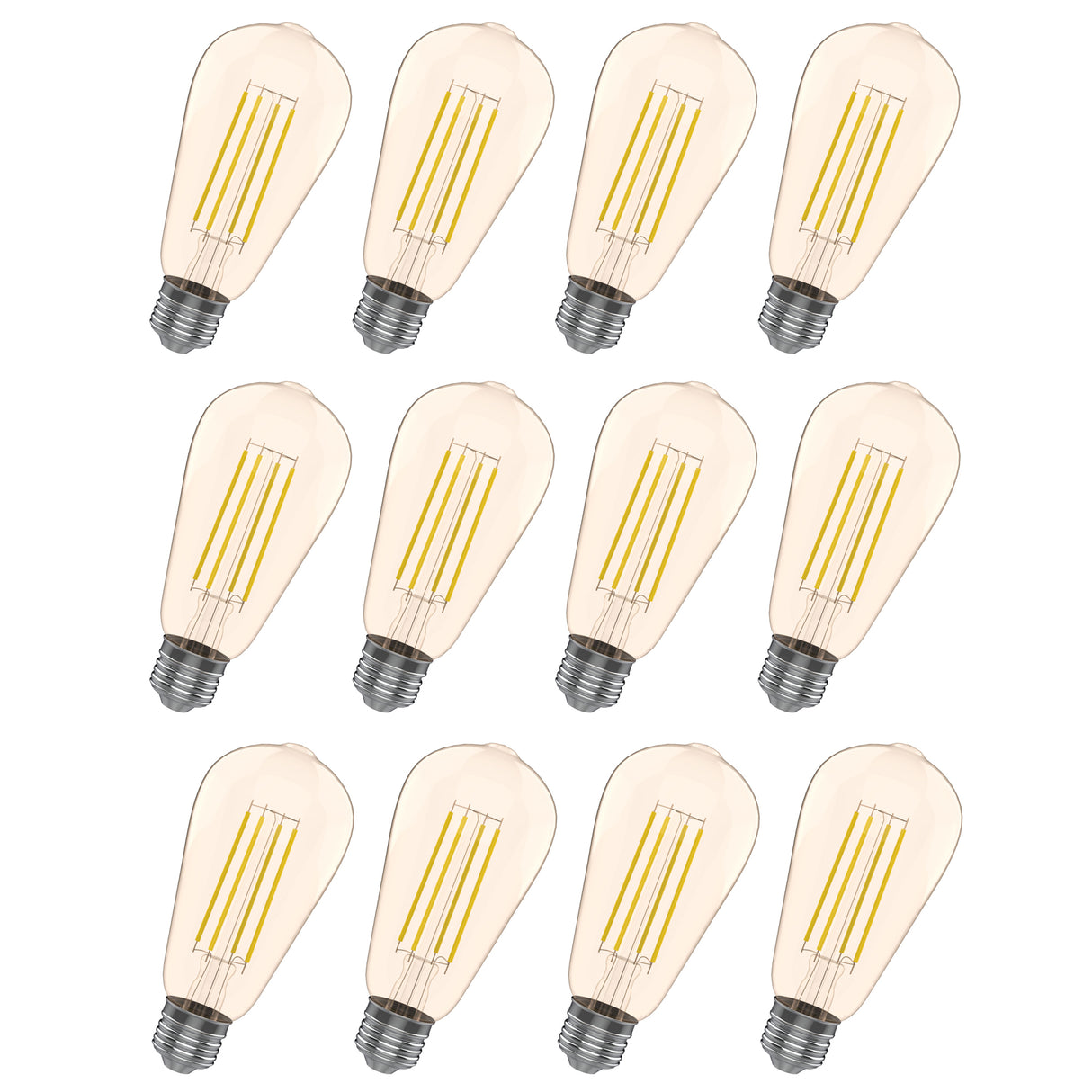 ST19 LED Bulb, Filament, Energy Star, Amber  – 2200K (1 Pack)