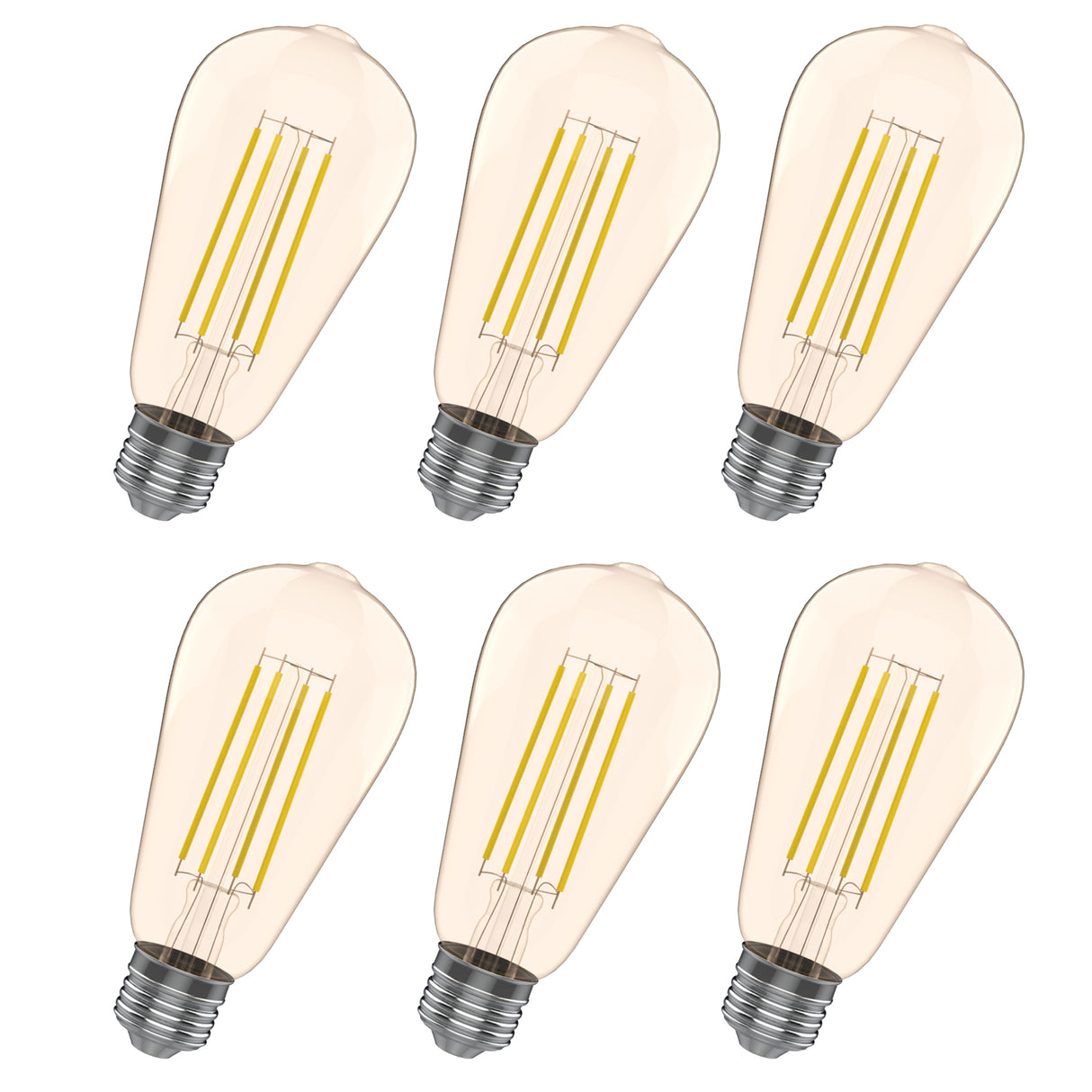 ST19 LED Bulb, Filament, Energy Star, Amber  – 2200K (1 Pack)