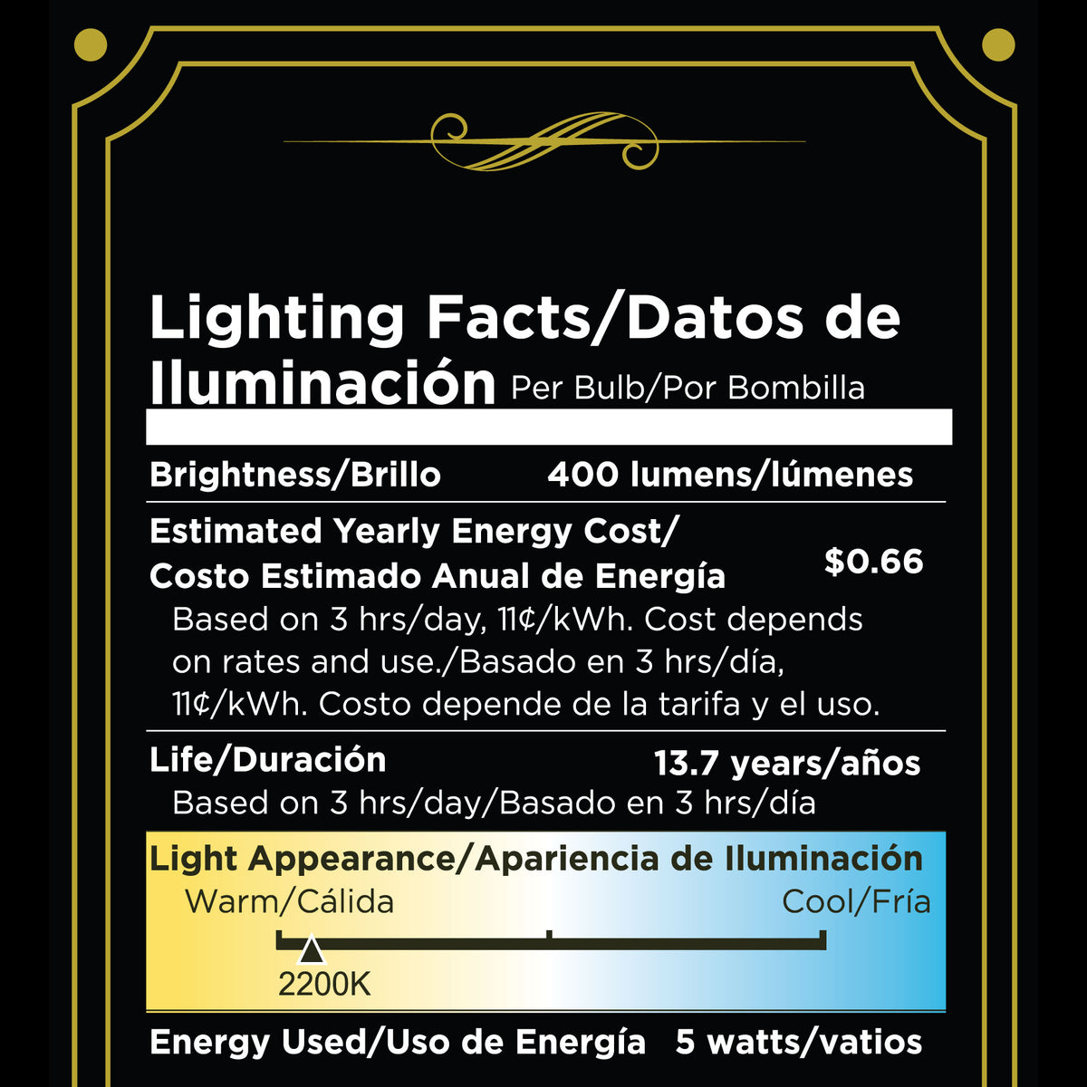 Viribright® ST19 LED Edison Bulb, E26, 40W Equivalent, Amber, Warm White 22200K (4 Pack)