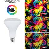 Viribright® BR30 LED Bulb, E26 Screw Base, 700 Lumens, Dimmable, CEC, Title 20, 90+ CRI