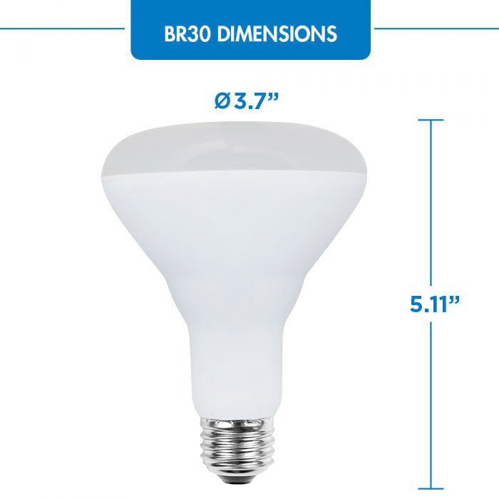 Viribright® BR30 LED Bulb, E26 Screw Base, 700 Lumens, Dimmable, CEC, Title 20, 90+ CRI