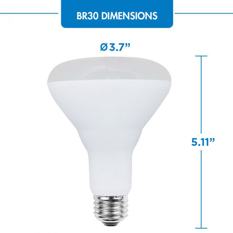 Viribright® BR30 LED Bulb, E26 Screw Base, 700 Lumens, Dimmable, CEC, Title 20, 90+ CRI