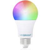 Viribright 60-Watt Equivalent A19 E26 Smart Wifi RGBW LED Light Bulb