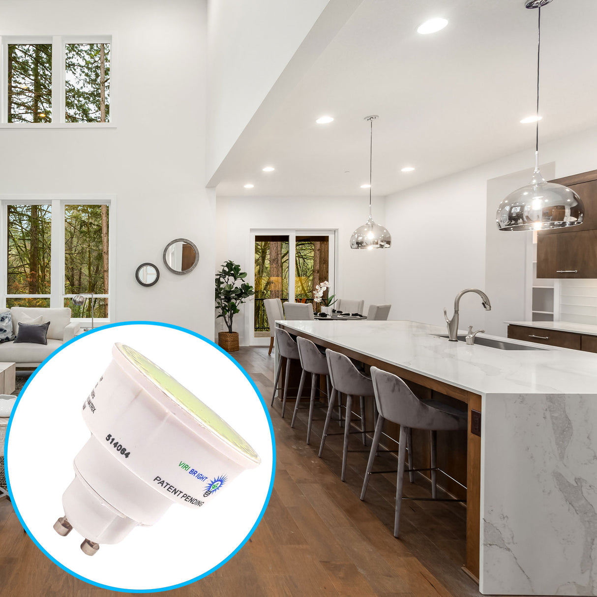 MR16 GU10 LED Bulb – 25W Equivalent, 6000K, Indoor Wide Flood (6 Pack)