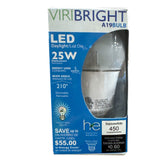25-Watt EQ A19 E26 400lm Dimmable LED Light Bulb, 6000K (4-Pack)