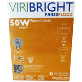Viribright® 9.5W PAR30 LED Flood Light Bulb, 50W Equivalent, E26 Base, 90 CRI, Dimmable