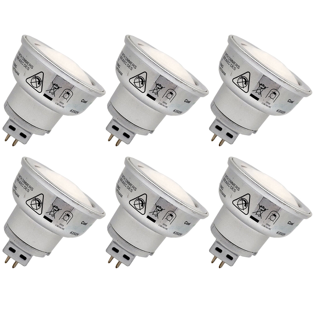 Viribright® 25-Watt Equivalent MR16 GU5.3 LED Bulb, 310 Lumens, 90+ CRI, Medium Flood, Non-Dimmable