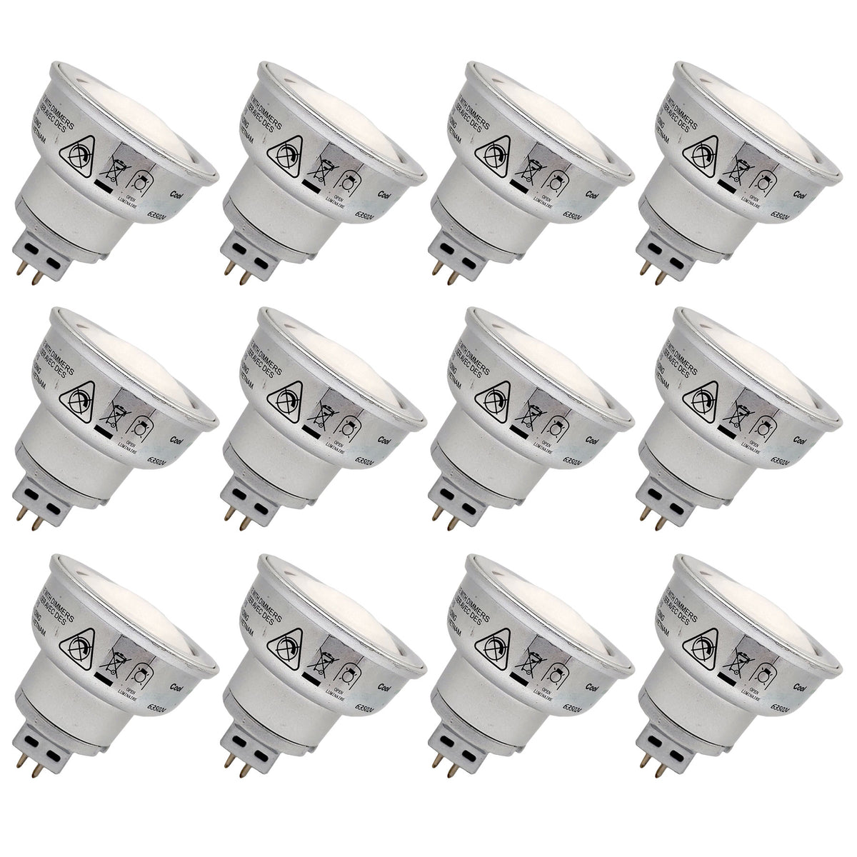 Viribright® 25-Watt Equivalent MR16 GU5.3 LED Bulb, 310 Lumens, 90+ CRI, Medium Flood, Non-Dimmable