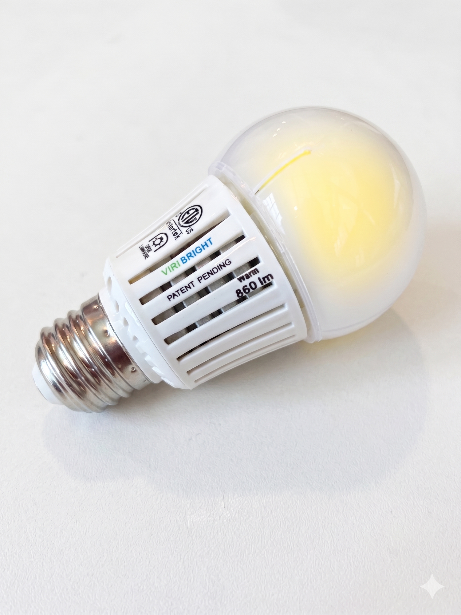 Viribright® A19 LED Bulb, 9.5W, Dimmable, 2400K (Final Sale)