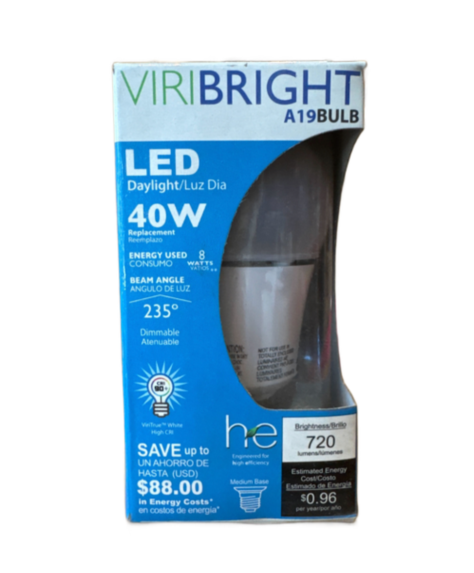 A19 LED Bulb, 720 Lumens, 40W Equivalent (1 Pack)