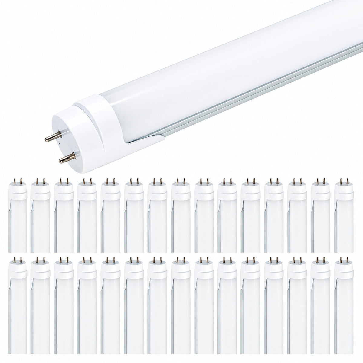 Viribright® T8 LED Tube, G13, 4Ft, Frosted, Ballast Bypass, Type B