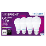 60-Watt EQ A19 E26 Non-Dimmable 800lm 9W LED Bulb, (4 Pack)