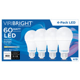 Viribright® A19 LED Bulb, E26, Screw Base, 60W Equivalent, 800 Lumens, Non-Dimmable