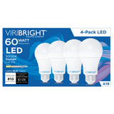 60-Watt EQ A19 E26 810lm Dimmable LED Light Bulbs T20 (4-Pack)