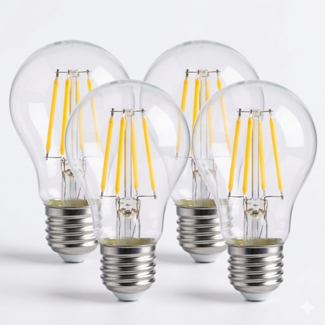 Viribright® A15 LED Filament Bulb, 40W EQ, Dimmable, CEC, Clear Glass, 90+ CRI, Soft White 2700K