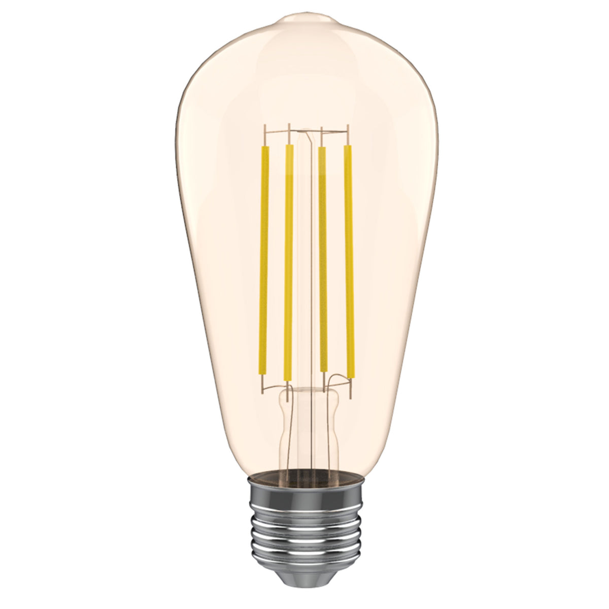 Viribright® ST19 LED Edison Bulb, E26, 40W Equivalent, Amber, Warm White 22200K (4 Pack)