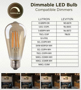 Viribright® ST19 LED Edison Bulb, E26, 40W Equivalent, Amber, Warm White 22200K (4 Pack)