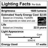 Viribright - 100-Watt Equivalent A21 E26 LED Light Bulb, Energy Star / CEC / JA8 - 450116-6ES