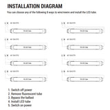 Viribright - 18-Watt Hybrid 4-Foot T8 2360 Lumens Frosted LED Tube Light Bulb (25-Pack) - 518923-25