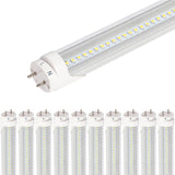 Viribright - 18-Watt T8 Ballast Bypass 4-Foot T8 2340 Lumens Clear LED Light Bulb Tube - 518896-10