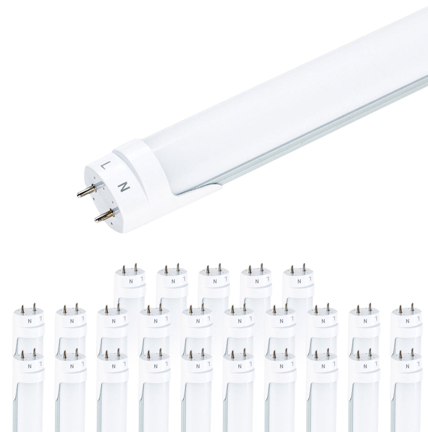 Viribright - 22-Watt T8 4-Foot Ballast Bypass 2970 Lumens LED Light Bulb Tube - 518921-20