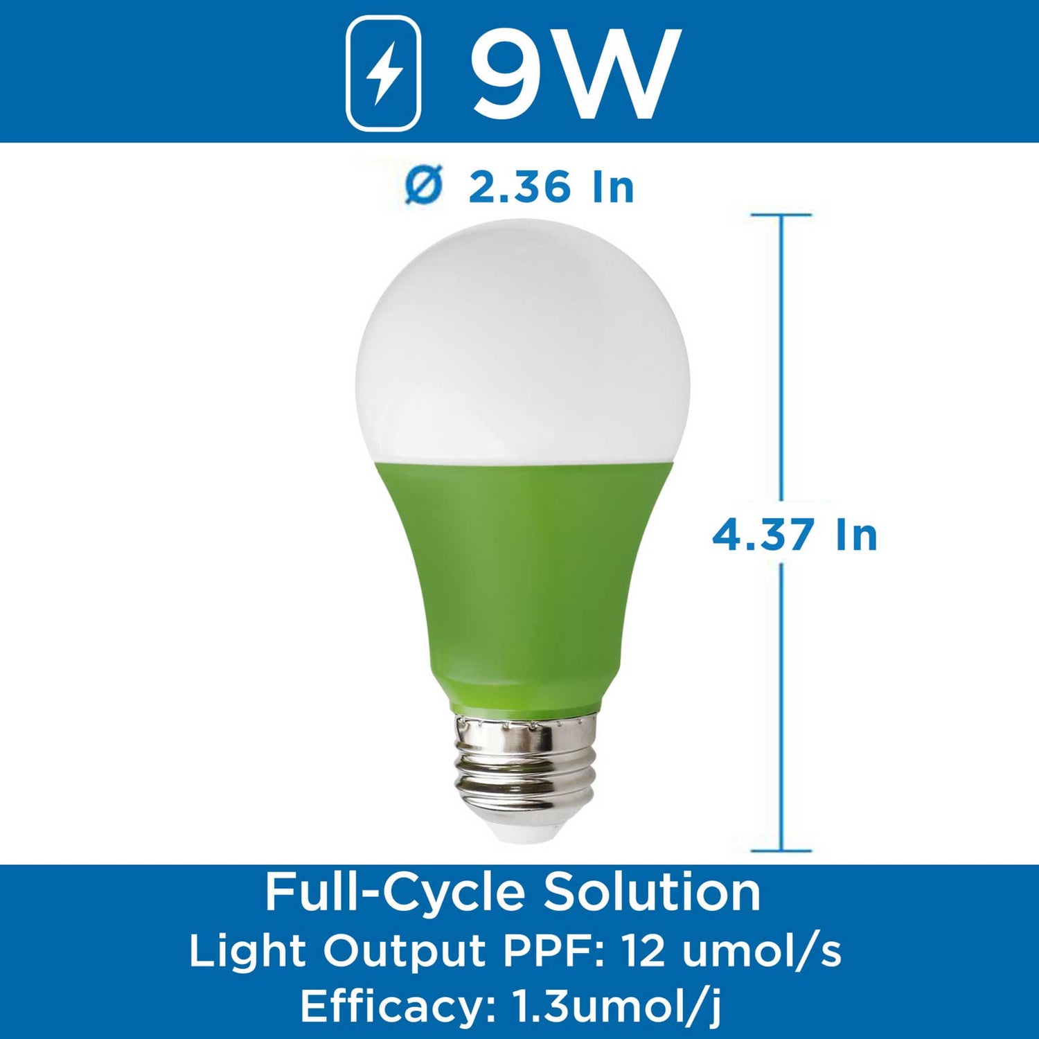 A19 E26 LED Indoor Garden Grow Light Bulb