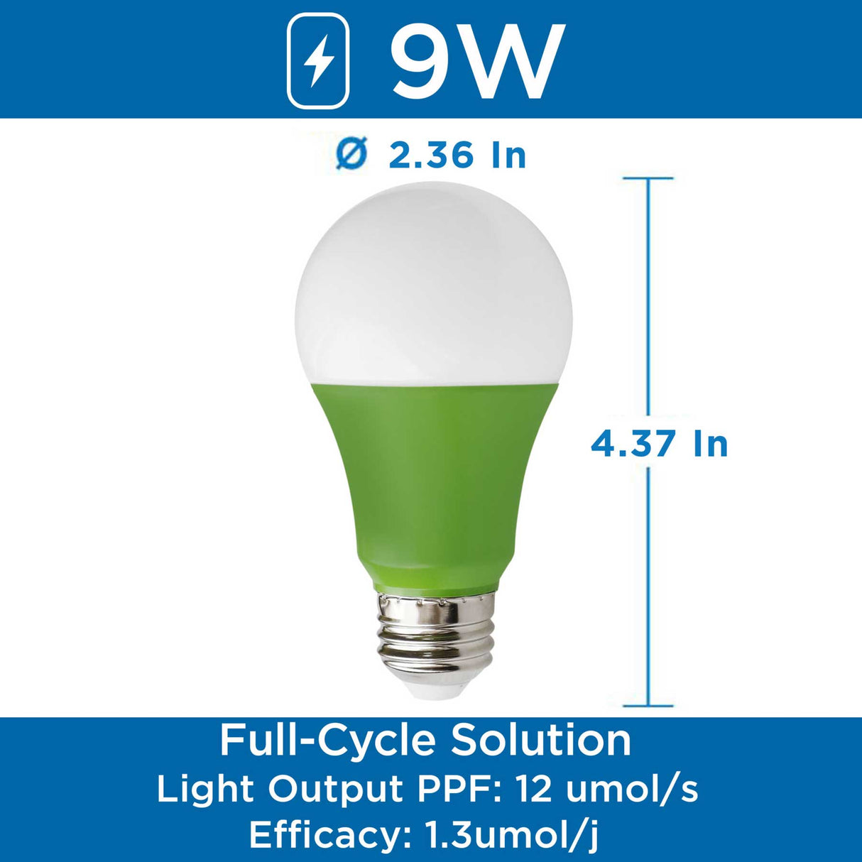 A19 E26 LED Indoor Garden Grow Light Bulb